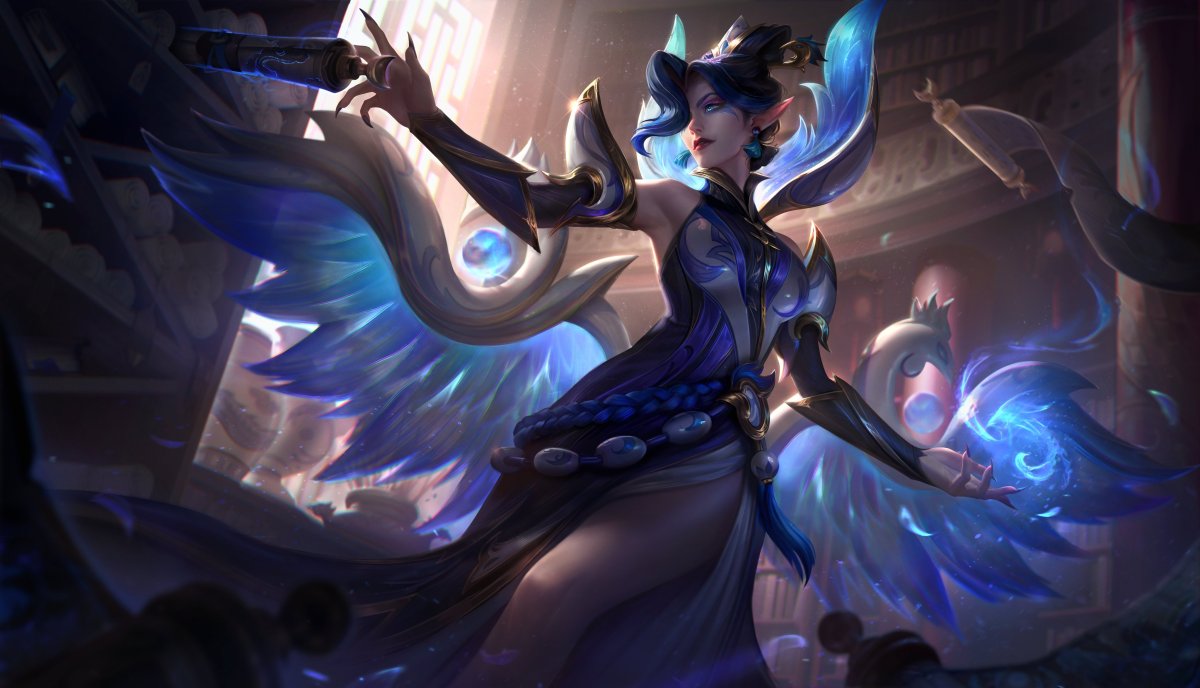 The Porcelain Protector Morgana skin in LoL.