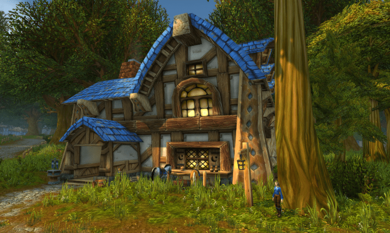 WoW retail screenshot of the Lion's Pride Inn in Elwynn Forest