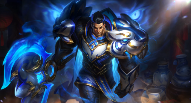 Porcelain Darius splash art LoL