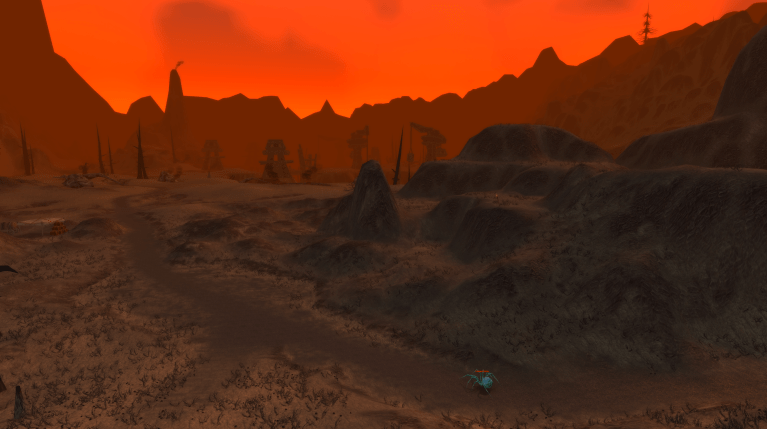 Searing Gorge overview from the entrance in WoW Classic