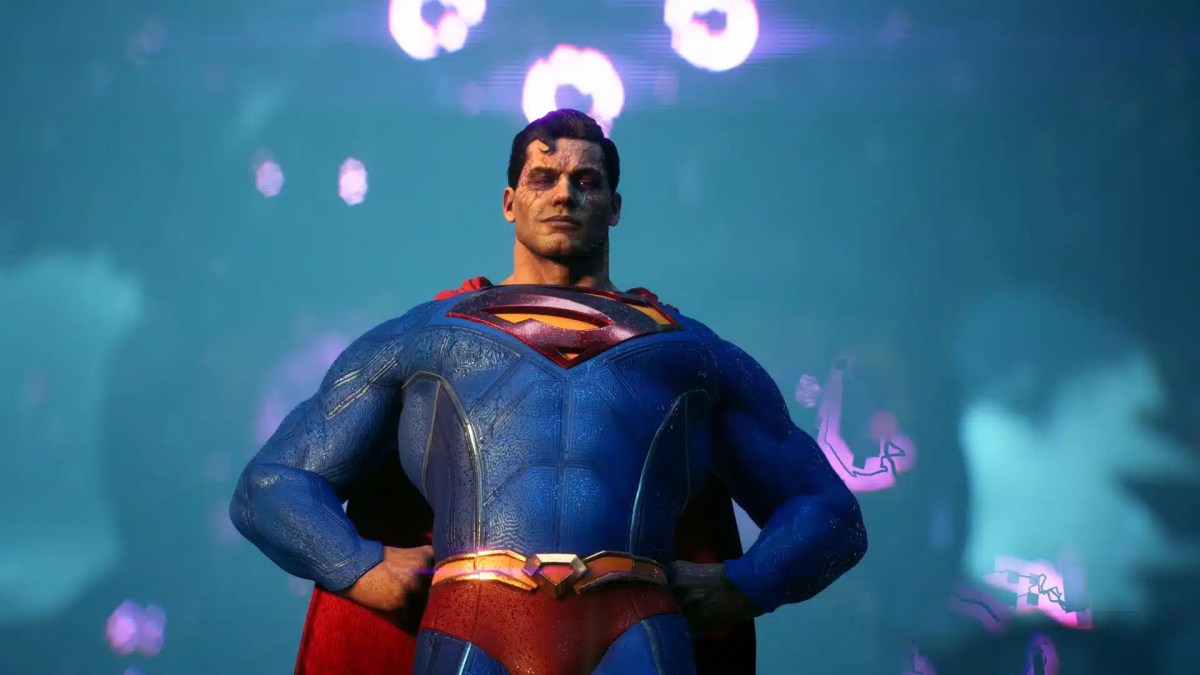 A screenshot of brainwashed Superman from Suicide Squad: Kill the Justice League