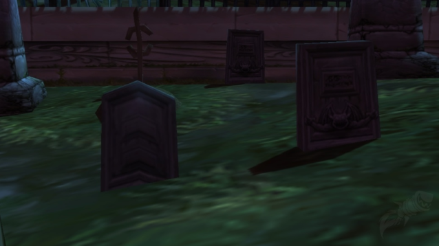 Image of headstones in the Scarlet Monastery.