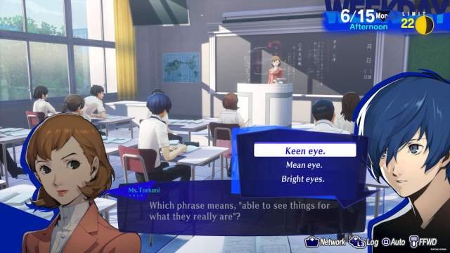 How to answer able to see things for what they really are in Persona 3 Reload