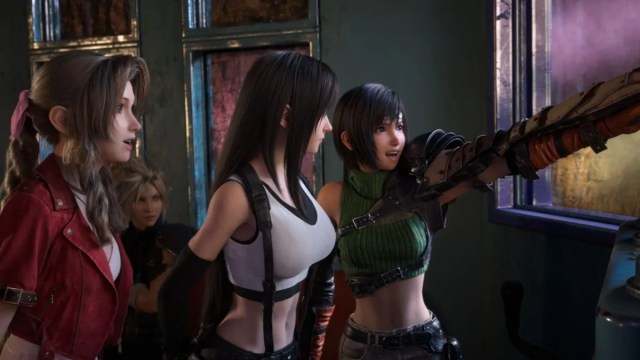 An image showing Tifa, Yuffie, and Aerith in FF7 Rebirth.