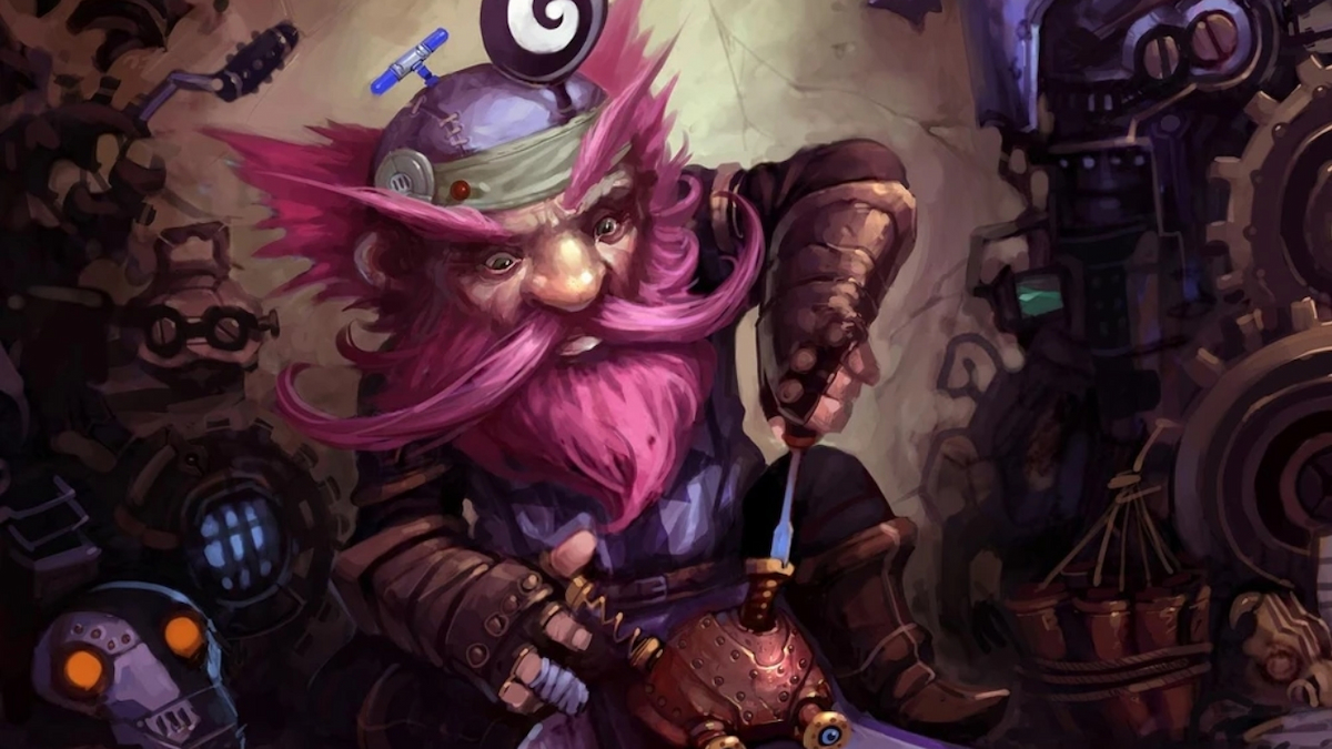 Gnome fixing a helm