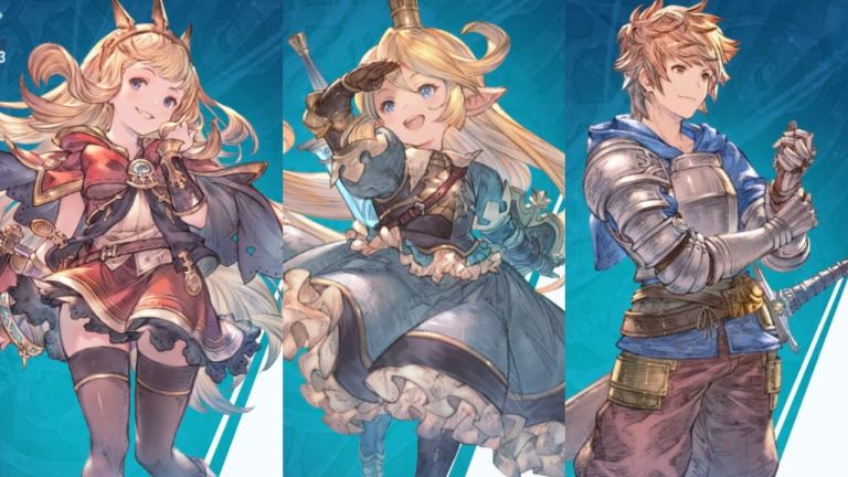 A split screen image of Cagliostro, Carlotta, and Gran side by side.