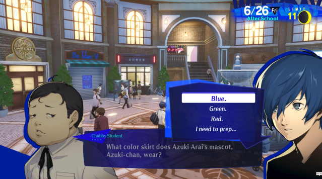 Gourmet King Social Link Quiz Persona 3 Reload