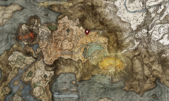 The location of the Hermit Merchant's Shack in Elden Ring