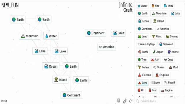 America recipe in Infinite Craft