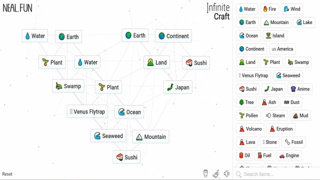 japan recipe in Infinite Craft