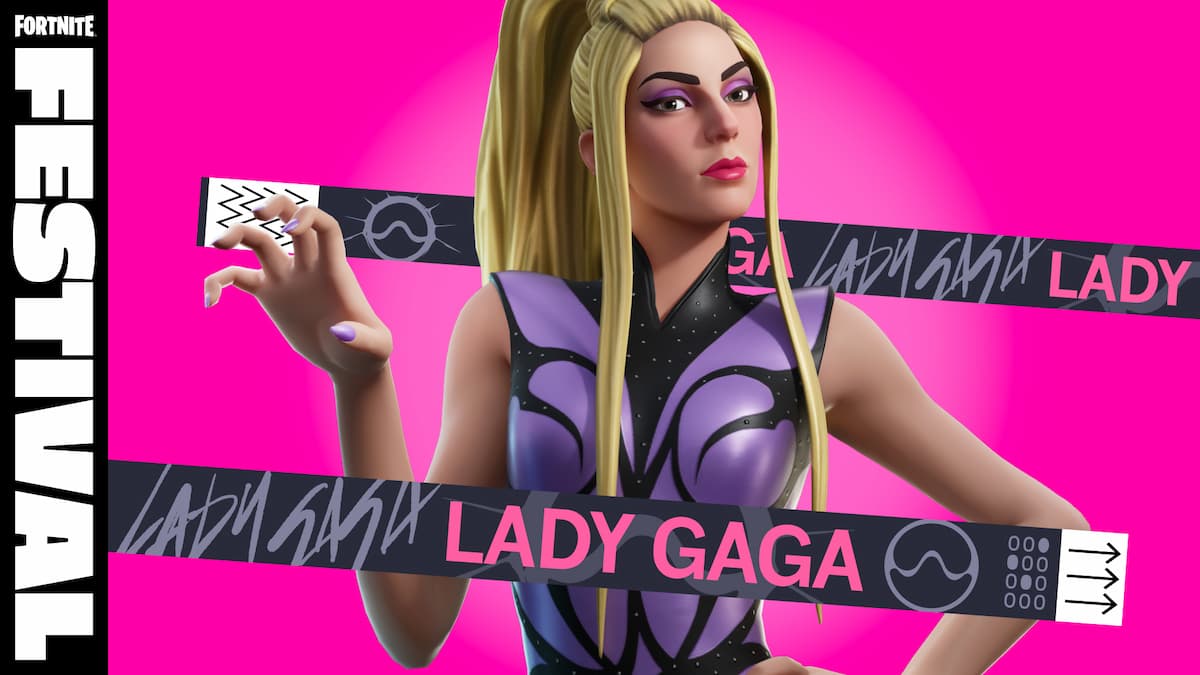Enigmatic Gaga Outfit, featuring Lady Gaga in a purple bodysuit inspired by an actual look from the Chromatica Ball stadium tour