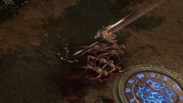 A screenshot of the Falconer using Falcon Strikes in Last Epoch