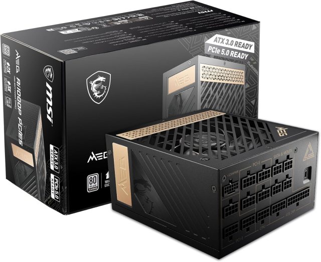 MSI MEG Ai ATX 3.0 PSU on white background