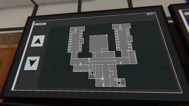The Prison map in Phasmophobia.