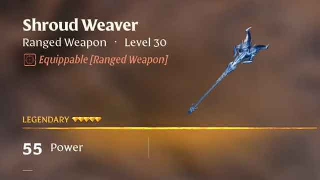 The Shroud Weaver staff.