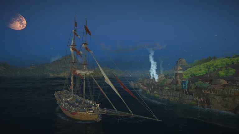 Brigantine parked near the manufactory