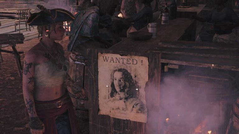 wanted poster of Jacques Sorrel in skull and bones