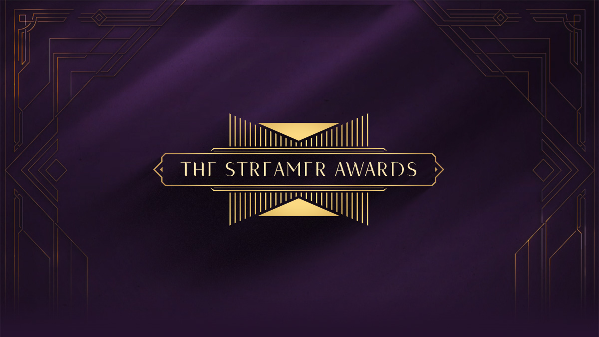 The Streamer Awards logo on a purple background.