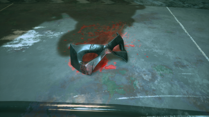 An in game screenshot of Robin's mask from Suicide Squad: Kill the Justice League.