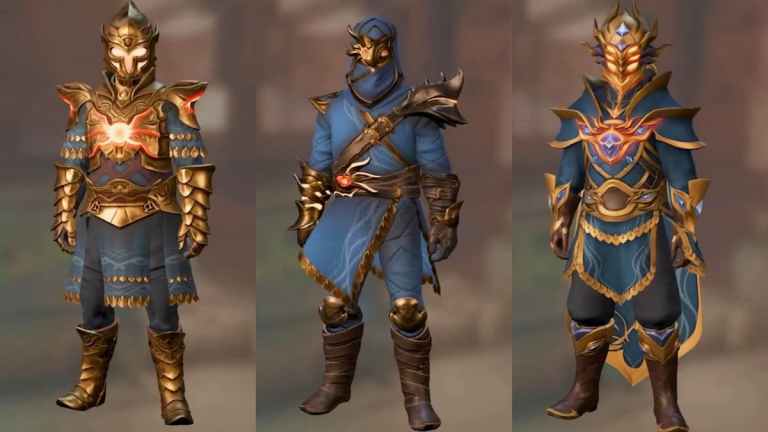 Three Legendary Armor sets in Enshrouded.