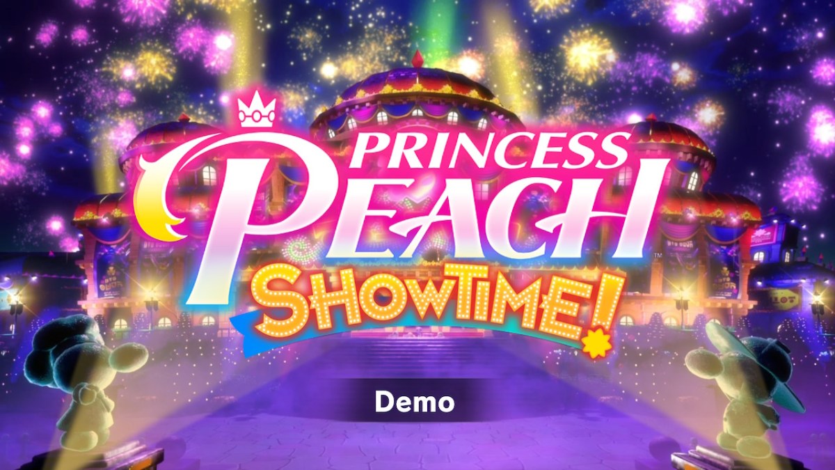 Princess Peach Showtime demo titles screen