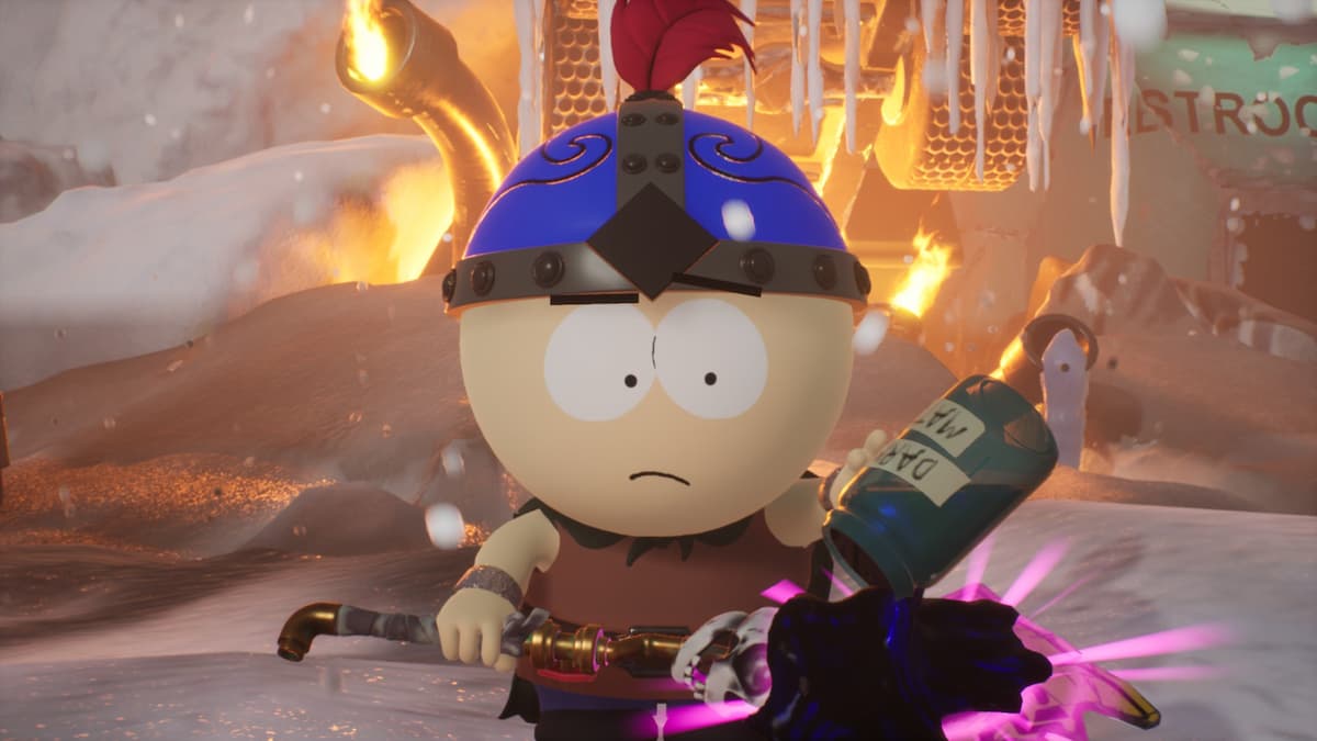 An in game image of Stan from South Park: Snow Day