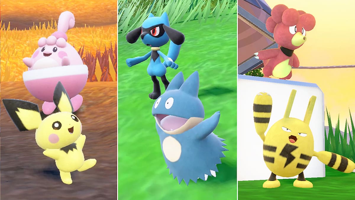 A selection of baby Pokemon in Pokemon Scarlet and Violet.