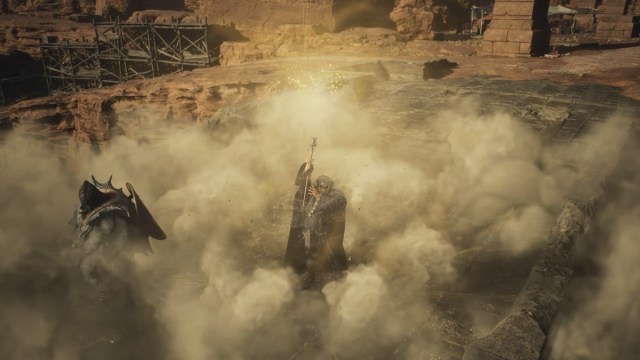 The Arisen finishes casting a powerful spell, Celestial Paean, in Dragon's Dogma 2.