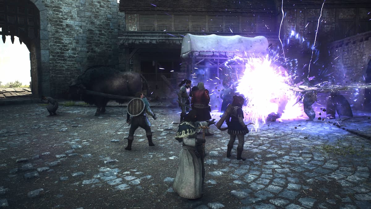 Mage firing a spell in Dragon's Dogma 2