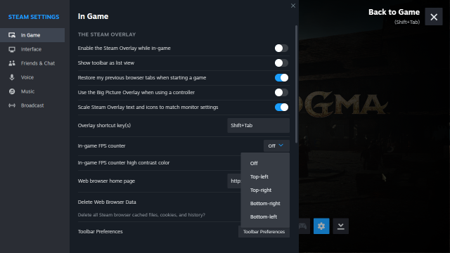 FPS settings in Dragon's Dogma 2