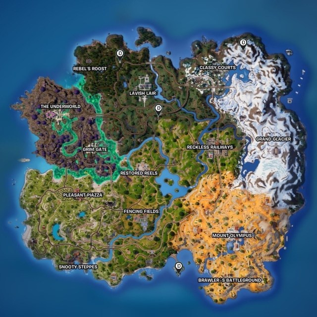 Fortnite Chapter 5 Season 2 Vaults map