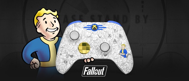 Hero holding Xbox Fallout Controller