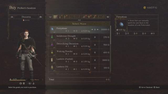 Ferrystone vendor option in Dragon's Dogma 2