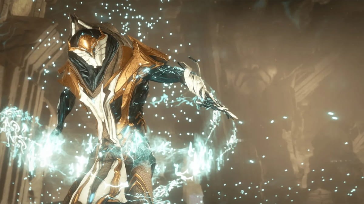 A keywart showcasing the Dante Warframe channeling his powers.