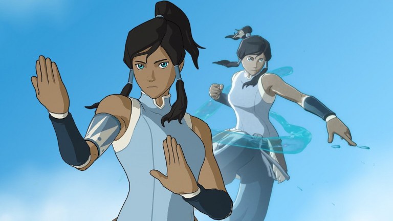 Korra in Fortnite in battle stance