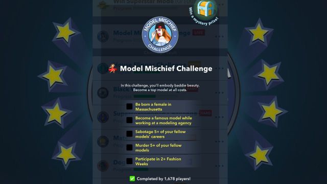 Model mischief task checklist in bitlife