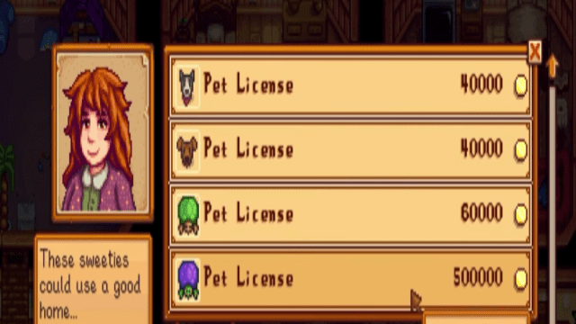 Four new pets in Stardew Valley Patch 1.6