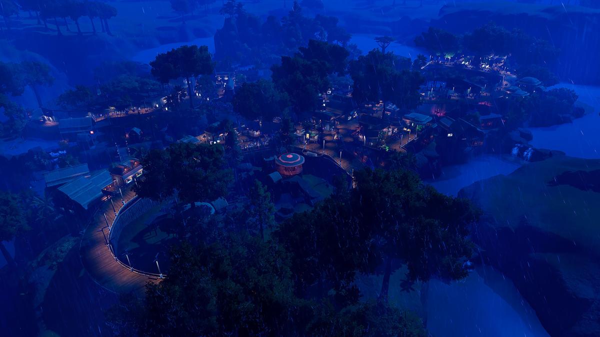 A snap of a player made zoo in Planet Zoo from afar