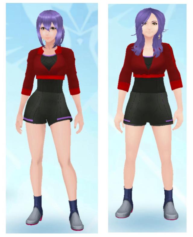 A direct comparison of original and new testing Pokemon Go avatars.