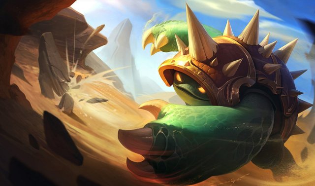 Rammus splashart in league of legends