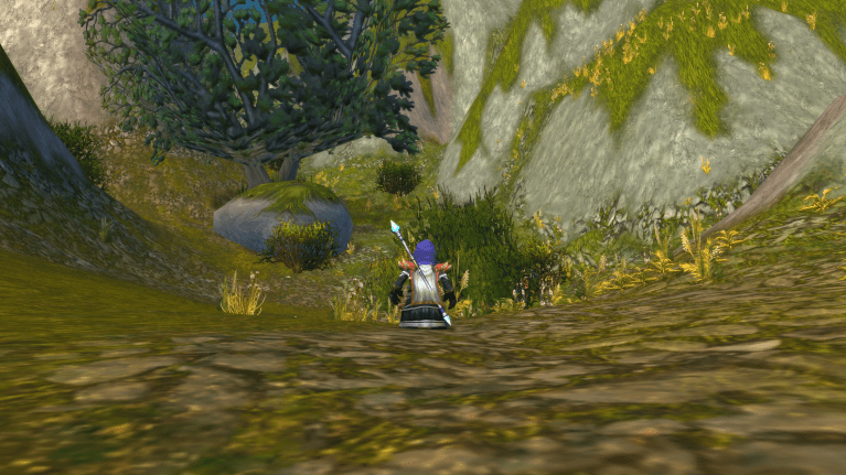 A gnome standing before Drywhisker Gorge in the Arathi Highlands in WoW Classic