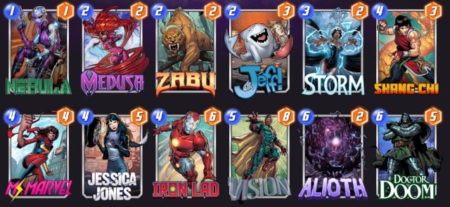 Marvel Snap Lockdown deck