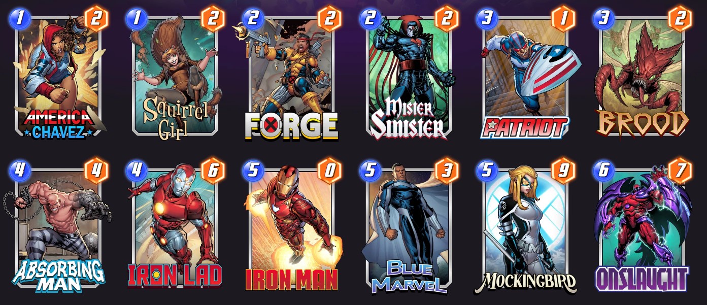 Marvel Snap Patriot deck