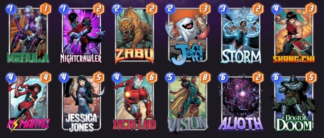 Marvel Snap Lockdown deck