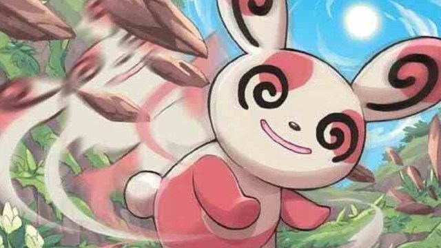 Spinda spinning in some Pokemon TCG art.