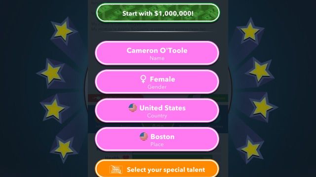 Options for being born a female in Boston in bitlife