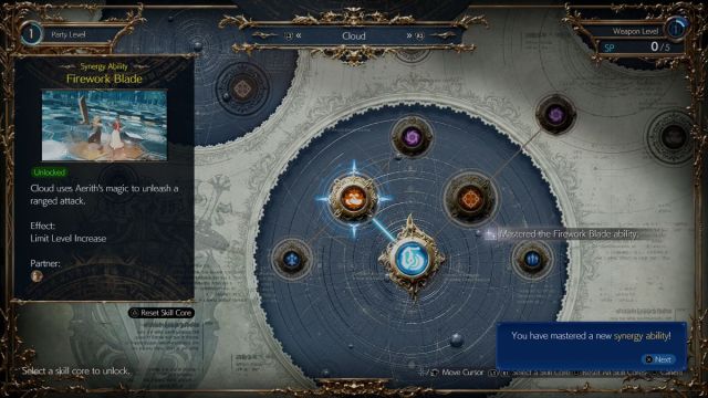 Folio skill tree to unlock a new Synergy Ability FF7R