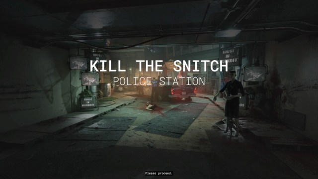 Kill the Snitch title card in The Outlast Trials