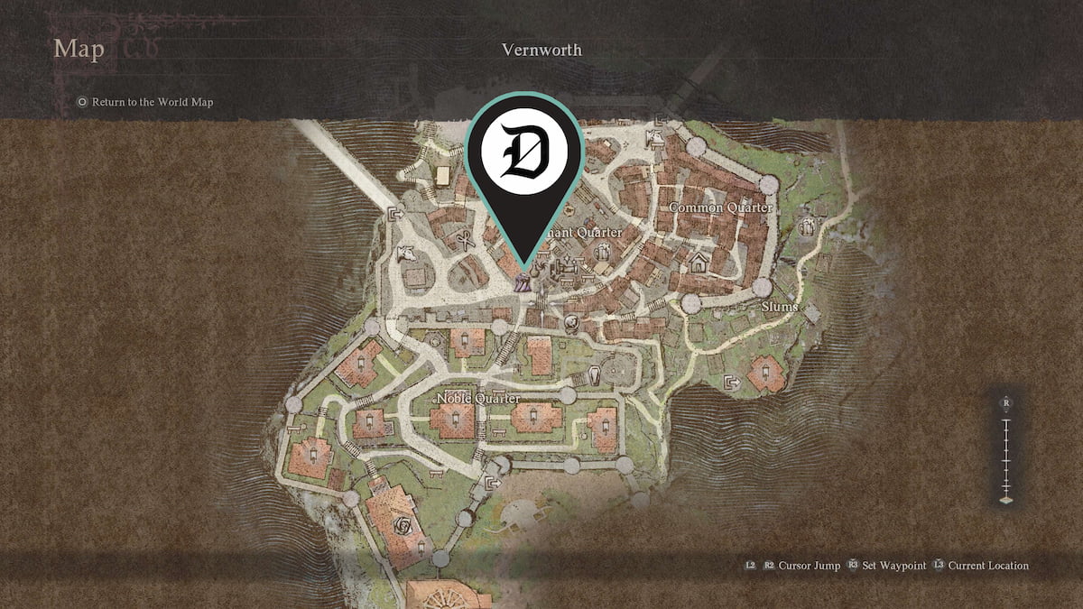 Vernworth Map in Dragon's Dogma 2