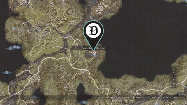 Marshland Settlement location in Dragon's Dogma 2